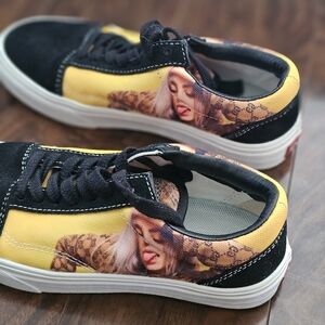 Billie Eilish Stylish Black and Yellow Women's Sneakers